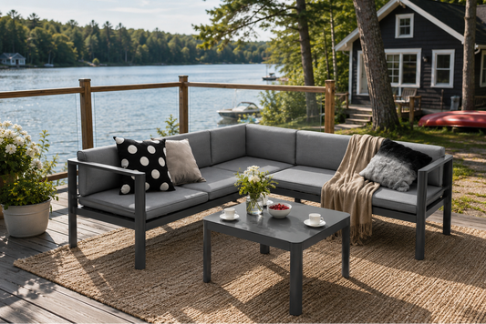 3 Piece Aluminum Patio Sofa Set