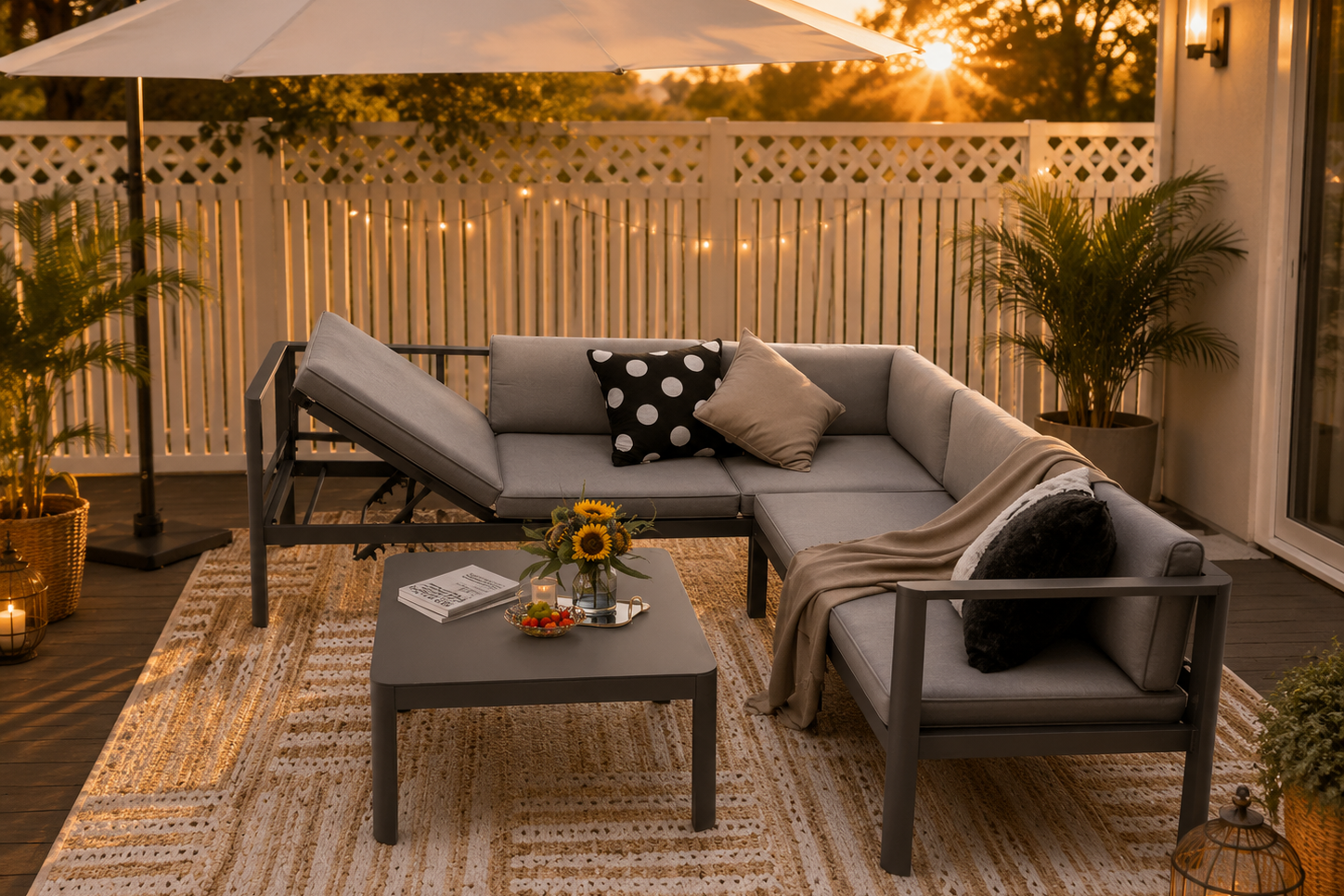 Cozy furniture set - 3 piece lounge patio set