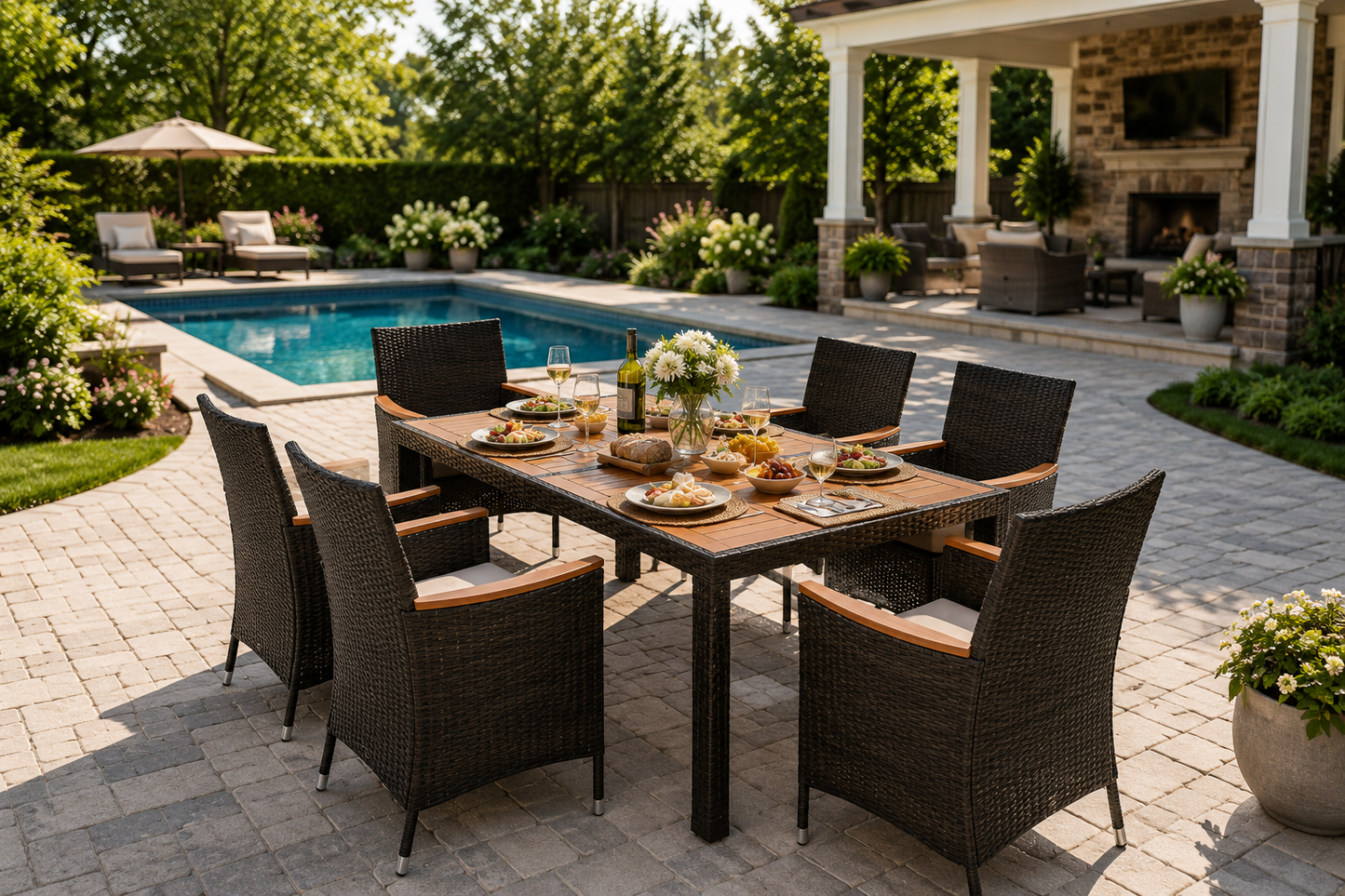 Beautiful outdoor patio table set